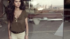 Woman legs brown eyes brunettes singers white people Elena 