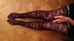 Woman legs stockings lingerie black lingerie black stockings 