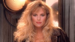 Woman lights blondes Leather Jacket playmates Eloise Broady