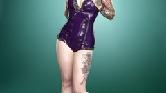 Woman lingerie models Pink Heart Kandy K