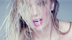 Woman lips blondes Virginie Caprice