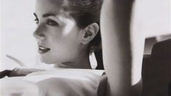 Woman lips Celebrity brunettes grayscale Mia Kirshner