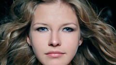 Woman lips faces blondes blue eyes curly hair Catherine A