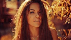 Woman lips faces brunettes models Natali Danish