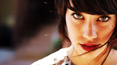 Woman lips faces freckles face expressions