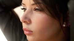 Woman lips faces Leather Jacket pornstars Sally Charles