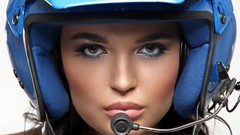 Woman lips helmets brunettes inessa tushkanova