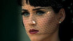 Woman lips katy perry elegance green eyes