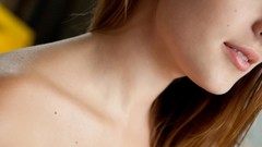 Woman lips neck smiling brunettes models Met-Art magazine 