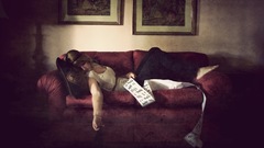 Woman list asleep on