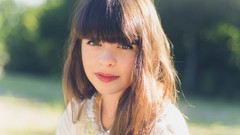 Woman long hair blue eyes brunettes models Pauline Hita