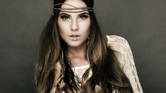 Woman long hair brunettes models Flávia Marchewsky