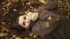 Woman long hair brunettes Sandra brown horses Sandra Zys