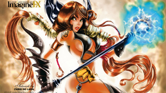 Woman long hair fantasy