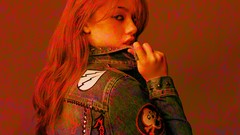 Woman long hair green eyes teen Skye Sweetnam