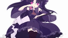 Woman long hair hakurei reimu touhou black hair detached 