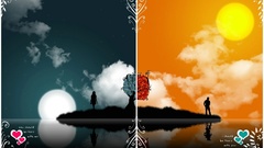 Woman love sun Trees