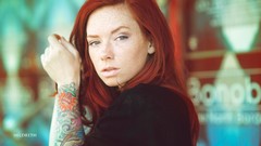Woman makeup long hair hattie watson redheads