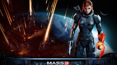 Woman mass effect 3 n7 commander shepard redheads Electronic 