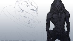 Woman mass effect sketches