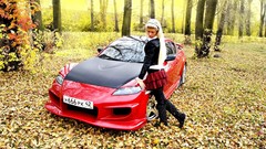 Woman Mazda RX-8 models