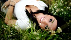 Woman meadows faces meow smiling brunettes piercings girls in 