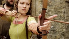 Woman Medieval archery bow