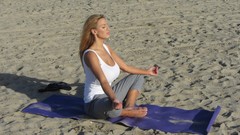 Woman meditation outdoors models Jordan Carver