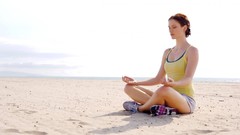 Woman meditation Shorts Beaches Actress brunettes yoga Chyler 