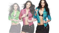 Woman Megan Fox brunettes models undress