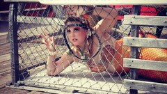 Woman mermaid Trap models portraits stock photo