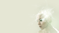 Woman minimalistic alien life