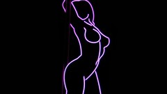 Woman minimalistic neon lamp neon art