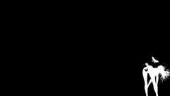 Woman minimalistic silhouettes bent