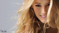 Woman models blake lively biting lips