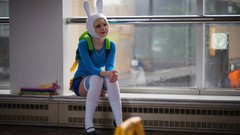 Woman models cosplay adventure time Fiona the Human Andy Sheel
