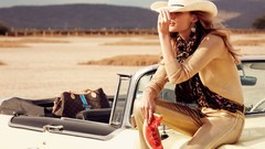 Woman models Edita Vilkeviciute