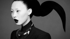 Woman models grayscale asians