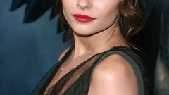 Woman models green eyes