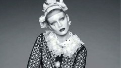 Woman models harlequin Diana Moldovan