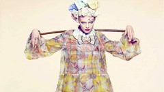 Woman models harlequin Diana Moldovan