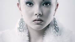 Woman models Ice Queen