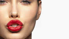 Woman models lips Jessica