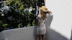 Woman models Malena Costa