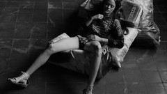 Woman models panties grayscale daniela The Life Erotic magazine