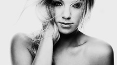 Woman monochrome blondes long hair portraits I Must Be Dead