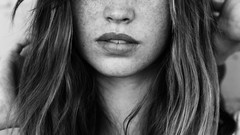 Woman monochrome carlos nunez freckles