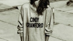 Woman monochrome cindy crawford supermodels