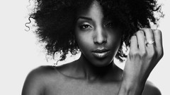 Woman monochrome curly hair black people I Must Be Dead