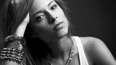 Woman monochrome grayscale Dasha Kapustina